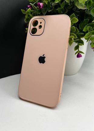 Скляний чохол із закритою камерою та глянцевим покриттям на iphone 11 №57