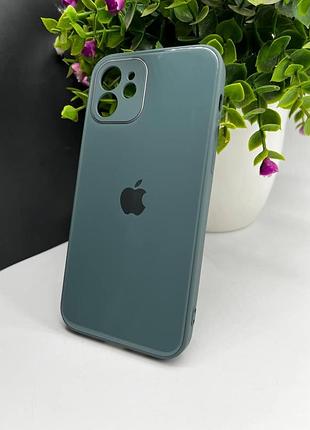 Скляний чохол із закритою камерою та глянцевим покриттям на iphone 11 № 53