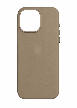 Якісний шкіряний чохол 1:1 original на iphone 15 taupe