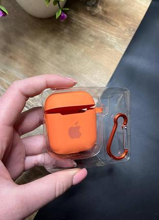 Чохол для навушників airpods 1/2 з карабіном і покриттям softtouch (high no52)