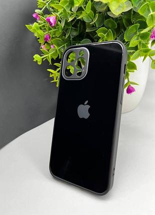 Скляний чохол із закритою камерою та глянцевим покриттям на iphone 11 № 18