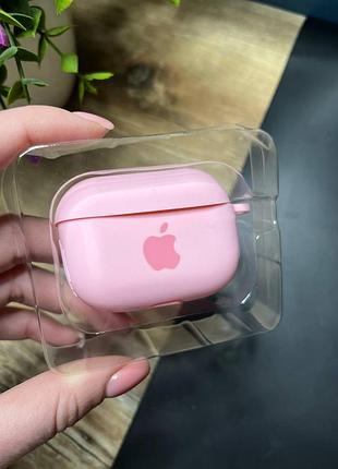 Чохол для навушників airpods pro з карабіном і покриттям softtouch рожевий (high no 6)