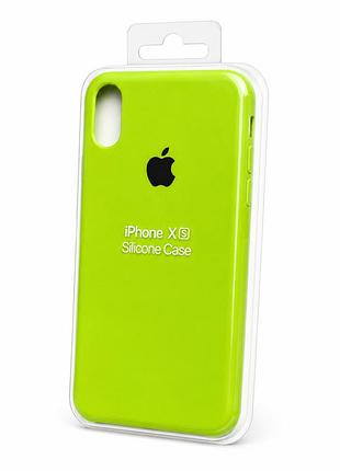 Силіконовий чохол для iphone x / xs салатовий ( full № 58 )