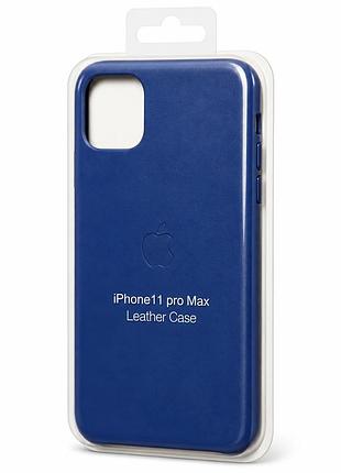 Якісний шкіряний чохол на iphone 11 pro max blue