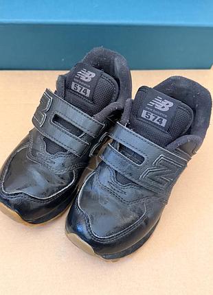 Кросівки для хлопця new balance 574 чорні на липучках