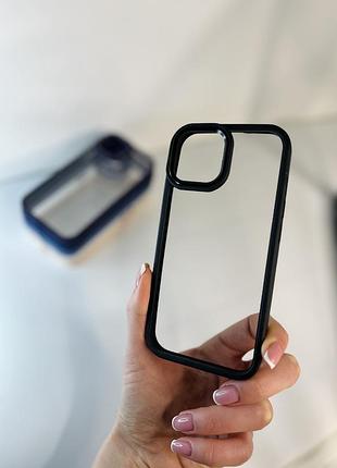 Чехол «color bumper» iphone 12 pro max black (прозрачные из поликарбоната)