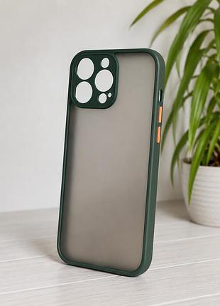 Протиударний чохол із матового полікарбонату на iphone xs max зелений ( № 53 )