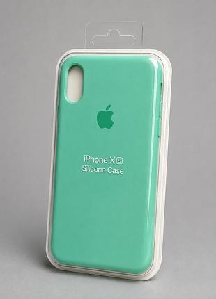 Силіконовий чохол для iphone x / xs бірюзовий ( full № 46 )