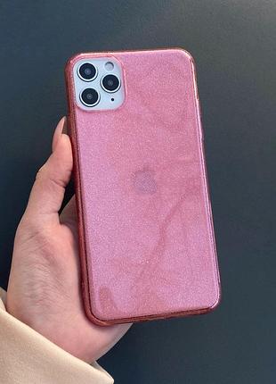Чехол «crystal case» 7+/8+ pink (чохлы с блестками)