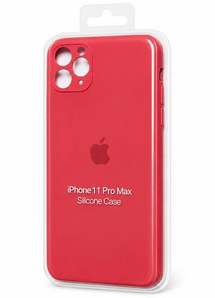 Силіконовий чохол на iphone 11 pro max ( raspberry )