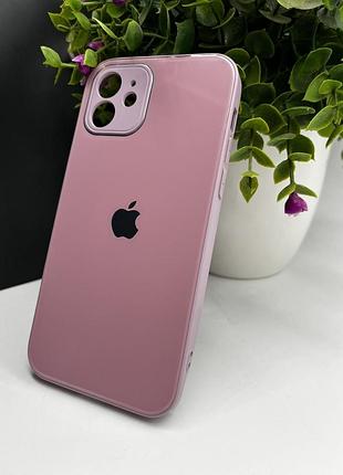 Скляний чохол із закритою камерою та глянцевим покриттям на iphone 12