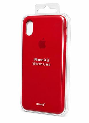 Люкс качество силиконовый чехол для iphone x | xs красный ( red №2 )