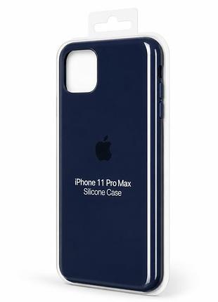 Силиконовый чехол для iphone 11 pro max синий ( high №8 )