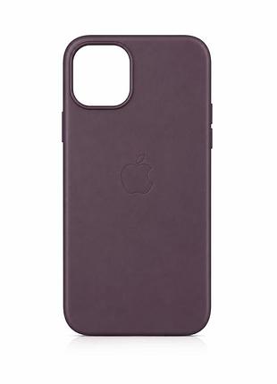 Якісний шкіряний чохол 1:1 original на iphone 15 plus mulberry