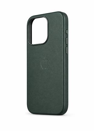 Якісний шкіряний чохол 1:1 original на iphone 15 pro max evergreen