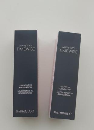 Матовая и сияющая тональная основа timewise 3d mary kay мери кей