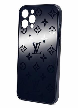 Скляний чохол louis vuitton для iphone 12 pro max midnight blue