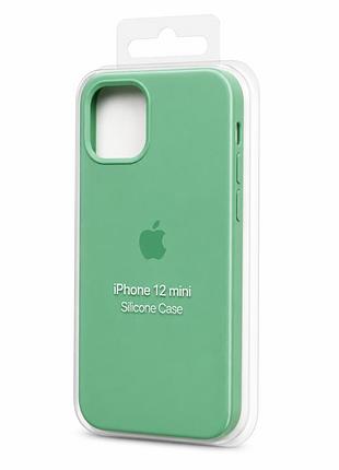 Силіконовий чохол з мікрофіброю та покриттям softtouch для iphone 12 mini бірюзовий ( full № 46 )