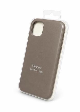 Якісний шкіряний чохол на iphone 11 grey