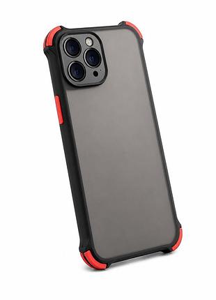 Противоударный чехол с матового поликарбоната на iphone 7 | 8 чёрный № 18