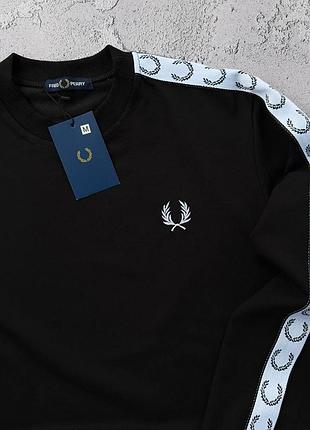 Свтшот fred perry черный, белый 7
