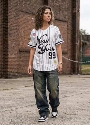 Бейсбольная кофта в ретро стиле new york размер xs