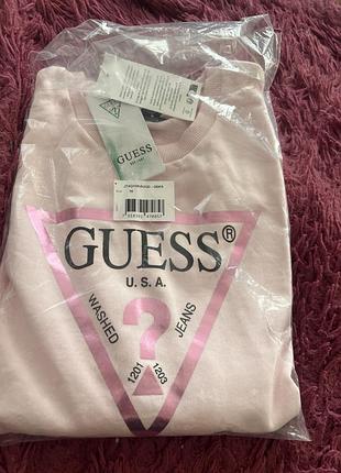 Світшот жіночий guess рожевий з логотипом