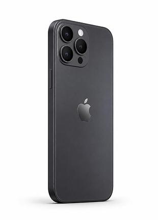 Чохол із загартованого матового скла з лінзами на камері на iphone 11 pro max (графіт )