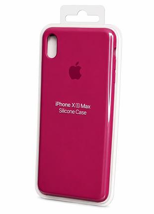 Силіконовий чохол з мікрофіброю та покриттям softtouch для iphone xs max рожевий ( full № 50 )