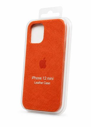 Чохол alcantara для iphone 12 mini ( помаранчевий )