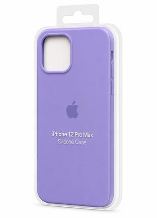 Силіконовий чохол на iphone 12 pro max ( ліловий )