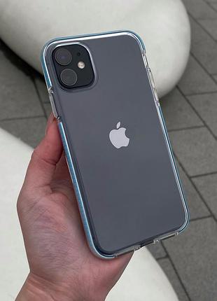 Чехол «clear reef» iphone xr blue (прозрачные с цветными бортиками)