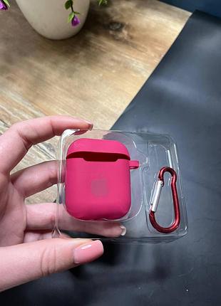 Чехол для наушников airpods 1 / 2 с карабином и покрытием softtouch ( high №36 )