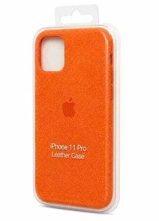 Чохол alcantara для iphone 11 pro ( №13 помаранчевий )