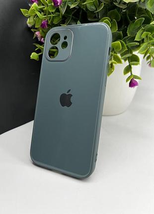 Скляний чохол із закритою камерою та глянцевим покриттям на iphone 12