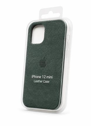 Чохол alcantara для iphone 12 mini ( зелений )