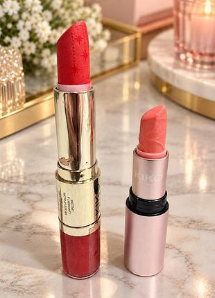 Kiko milano holiday wonderlights festive duo lipstick & gloss 06  ;   помада кремова з spf 30 kiko milano gold reflections gleam & care lipstick 03 .