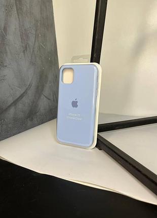 Силіконовий чохол з мікрофіброю та покриттям softtouch для iphone 11 lilac