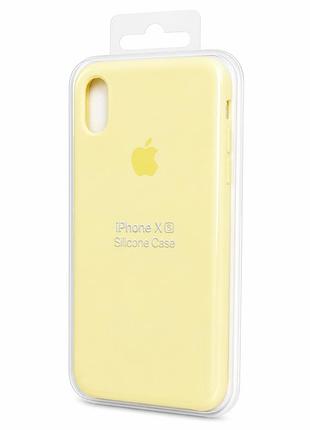 Люкс качество силиконовый чехол для iphone x | xs ( mellow yellow №11 )