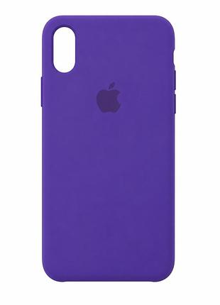Люкс качество силиконовый чехол для iphone x | xs фиолетовый ( ultra violet №16 )