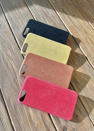 Вельветовий тканинний чохол corduroy case (фактурний текстиль) для iphone xs max карамель