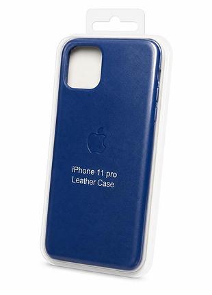 Якісний шкіряний чохол на iphone 11 pro blue