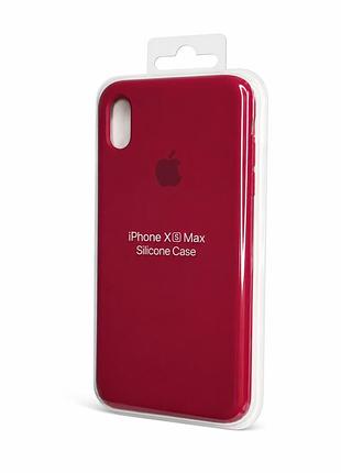 Силіконовий чохол з мікрофіброю та покриттям softtouch для iphone xs max рожевий ( full № 36 )
