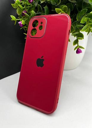 Скляний чохол із закритою камерою та глянцевим покриттям на iphone 12 № 36
