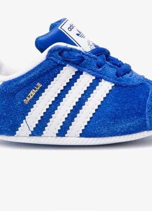 Синие детские кроссовки/ пинетки adidas originals gazelle crib