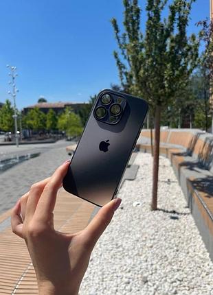 Чехол на iphone 14 «matte gradient» case black с линзами на камере