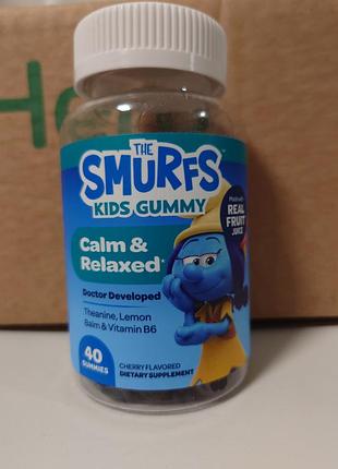 The smurfs, детские жевательные таблетки для успокоения и расслабления, для детей в возрасте от 3-х р. со вкусом ягод, 40 шт