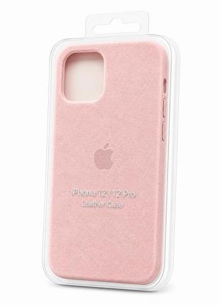 Чехол alcantara для iphone 12/12 pro pink sand
