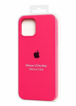 Силіконовий чохол з мікрофіброю та покриттям softtouch для iphone 12 pro max рожевий ( full № 44 )