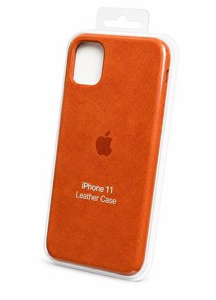 Чохол alcantara для iphone 11 ( №13 помаранчевий )
